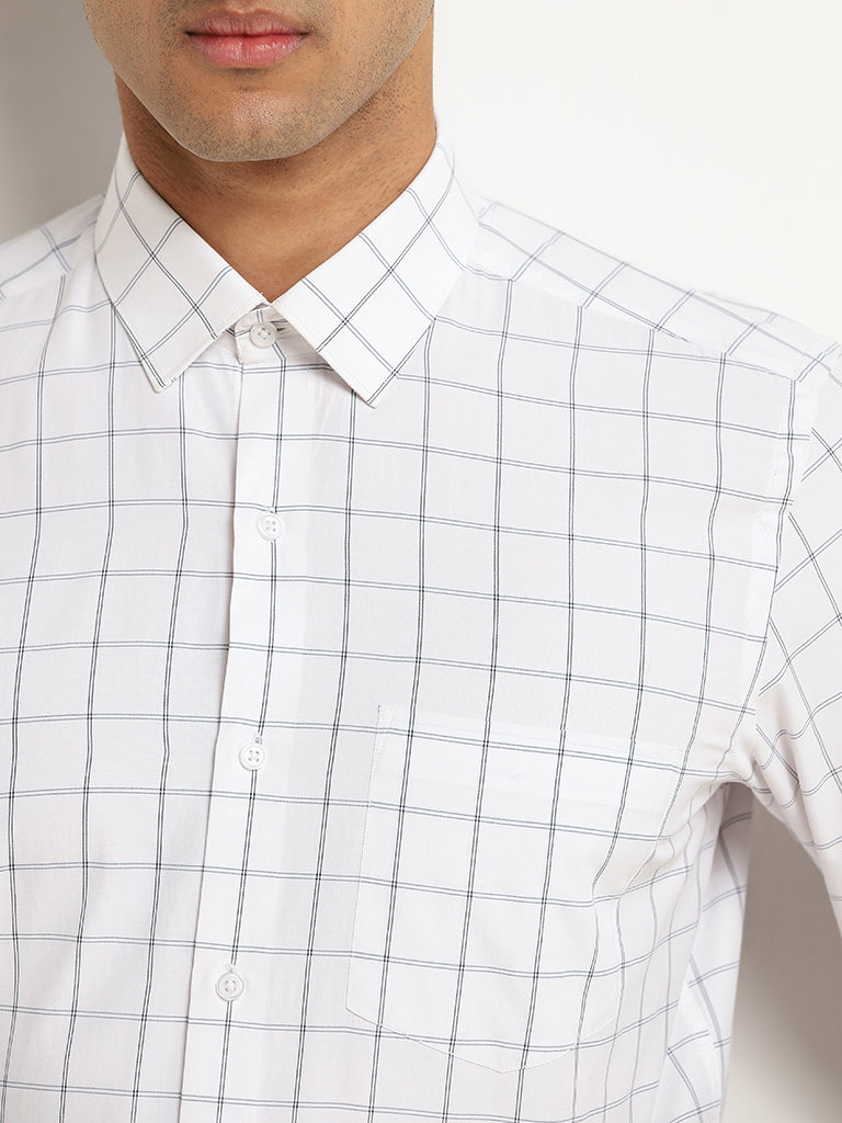 WES Formals White Relaxed Fit Shirt