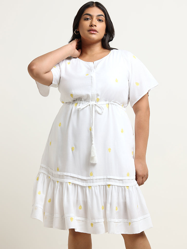 Gia White Tiered Dress