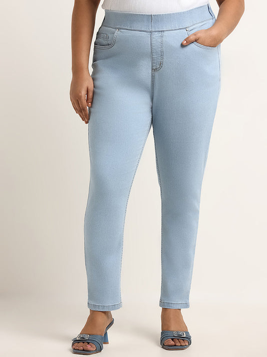 Gia Blue Slim Fit Mid Rise Jeggings