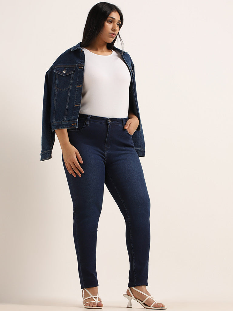 Gia Blue Slim Fit Mid Rise Jeans