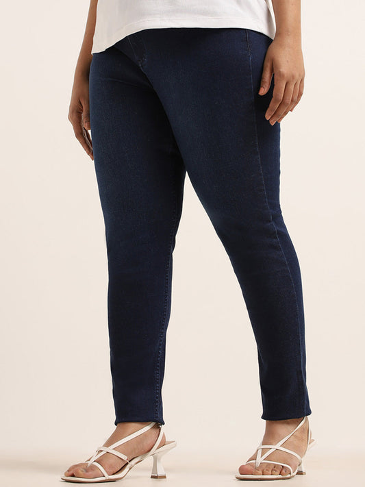 Gia Blue Slim Fit Mid Rise Jeans