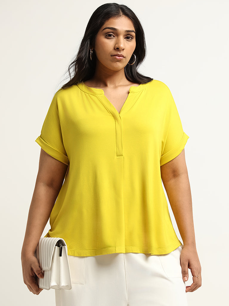 Gia Yellow Relaxed-Fit Top