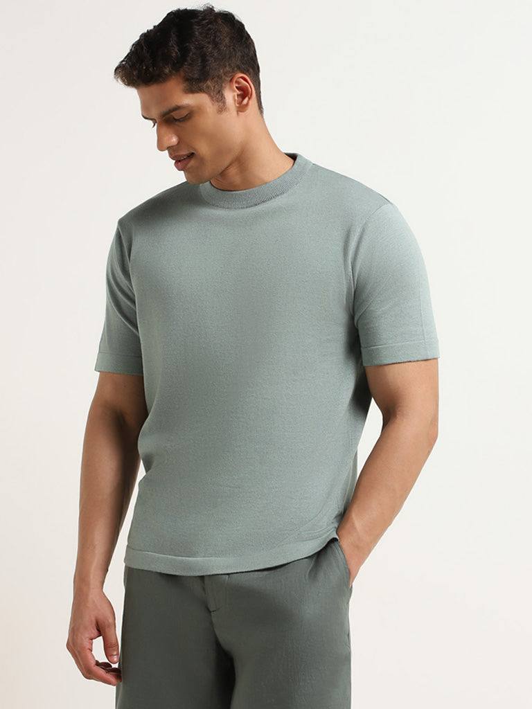 Ascot Sage Cotton Relaxed Fit T-Shirt