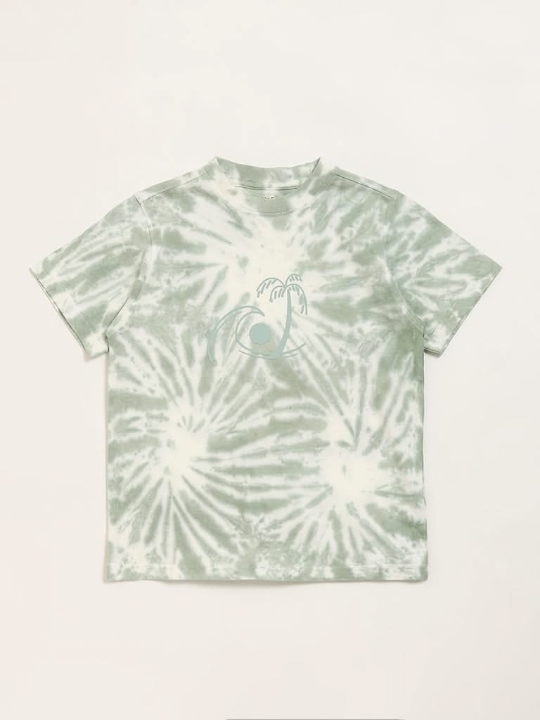 Y&F Kids Green Tie-Dye T-Shirt