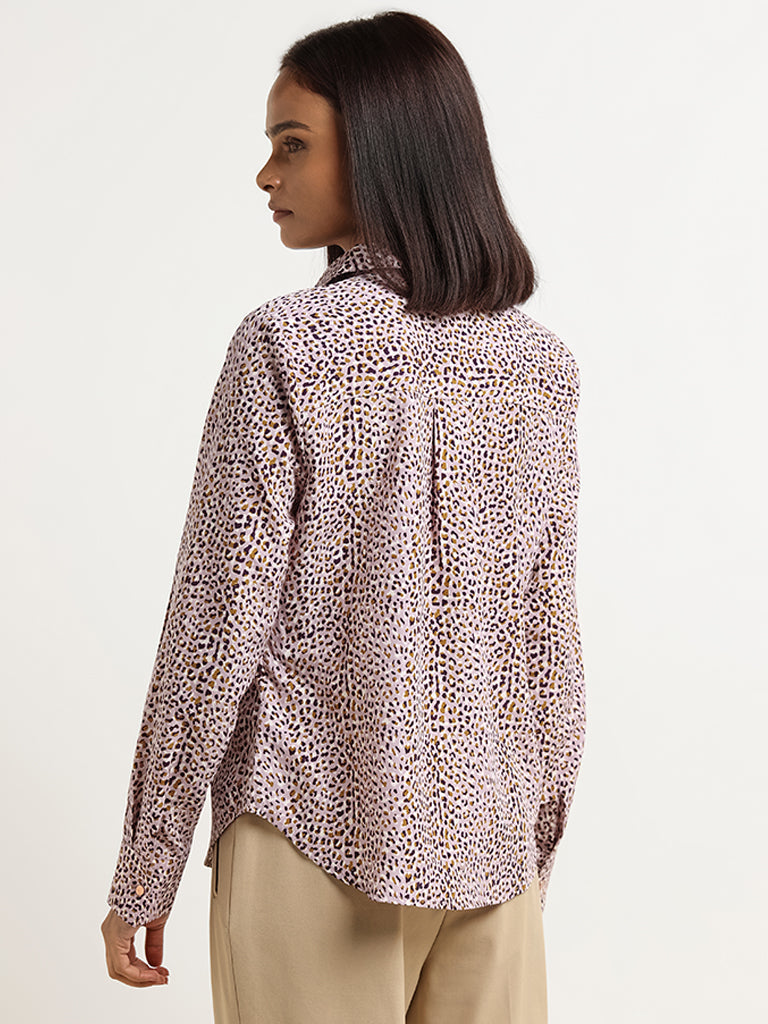 Wardrobe Lavender Animal-Print Shirt