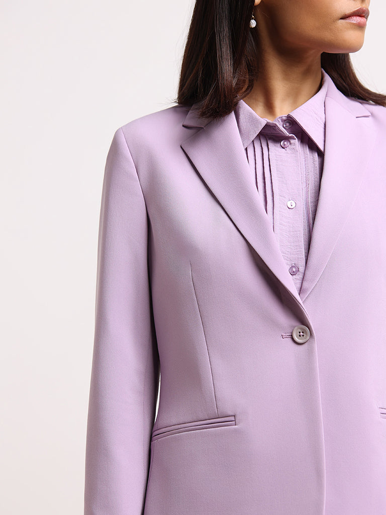 Wardrobe Lilac Relaxed-Fit Blazer