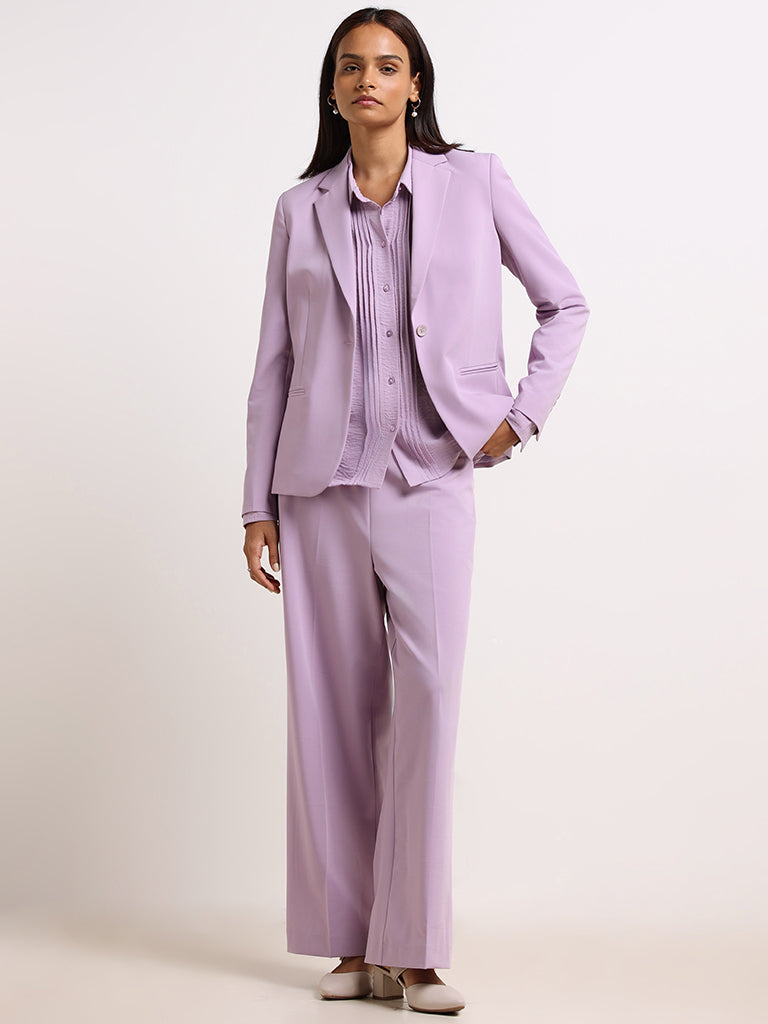 Wardrobe Lilac Relaxed-Fit Blazer