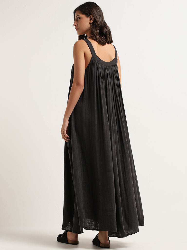 Wunderlove Black Cotton Maxi Dress