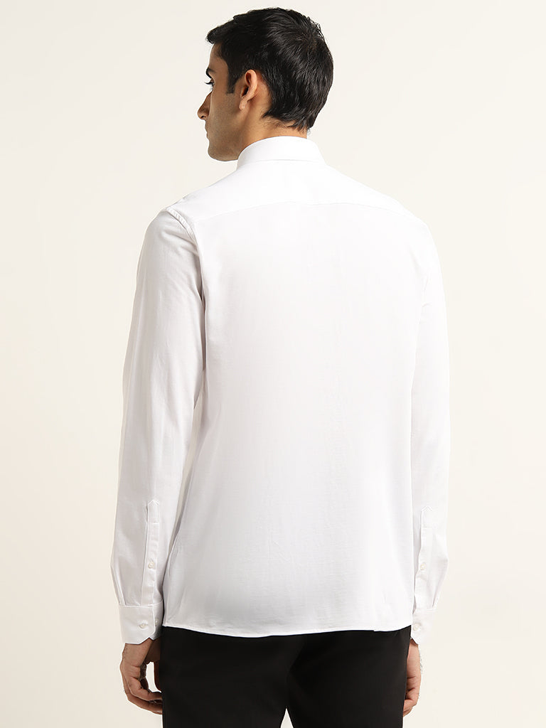 WES Formals White Slim Fit Shirt