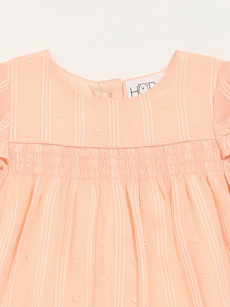 HOP Baby Peach Tiered A-Line Dress