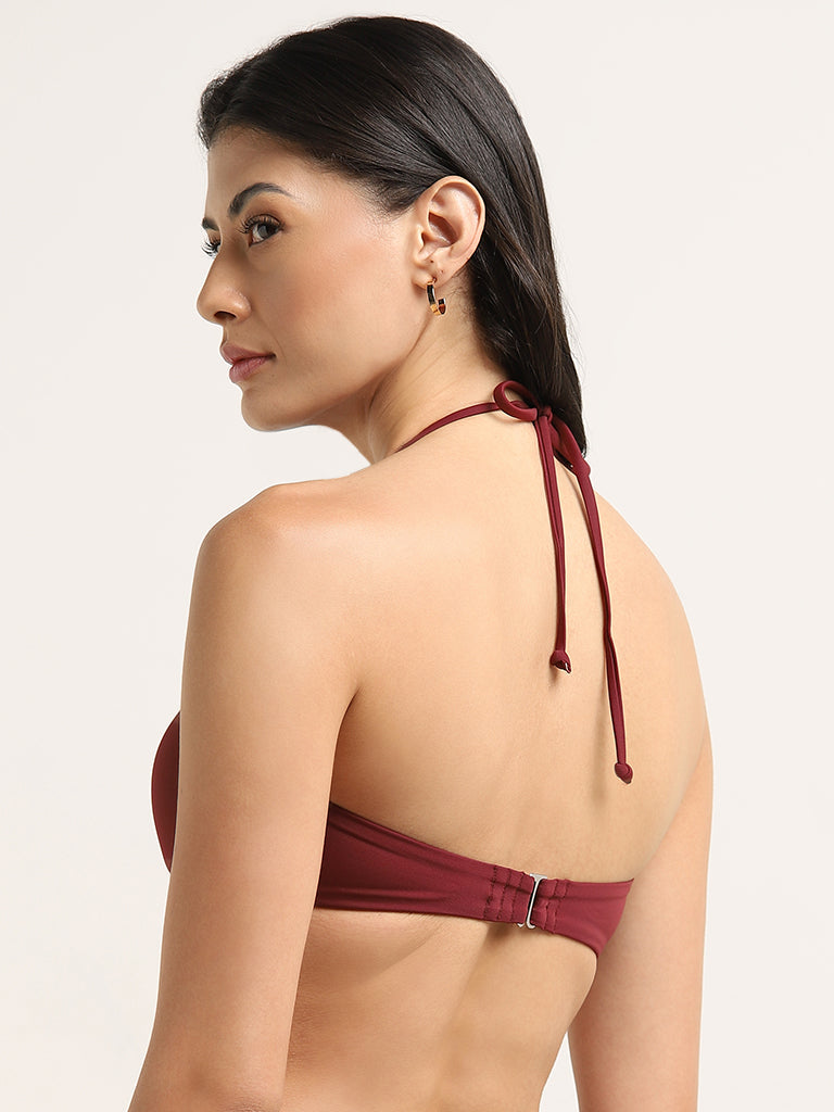 Wunderlove Maroon Bandeau Padded Bra