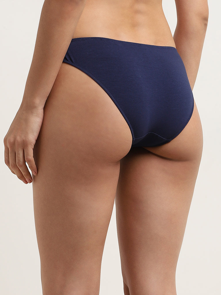 Wunderlove Blue Lace Hi-Leg Brief