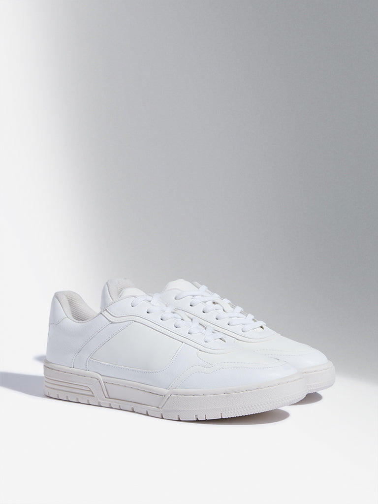 LUNA BLU White Lace-Up Sneakers