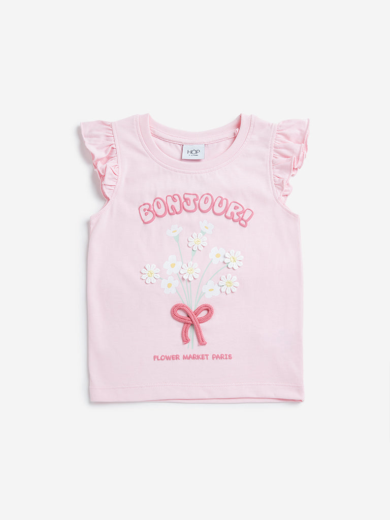 HOP Kids Pink Floral Top