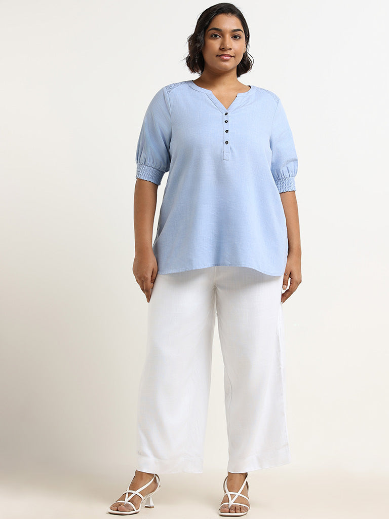 Gia Light Blue Plain Top