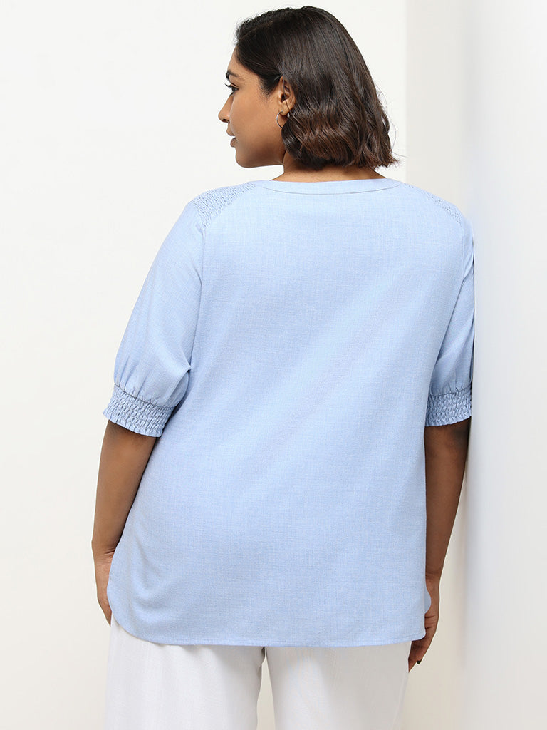 Gia Light Blue Plain Top