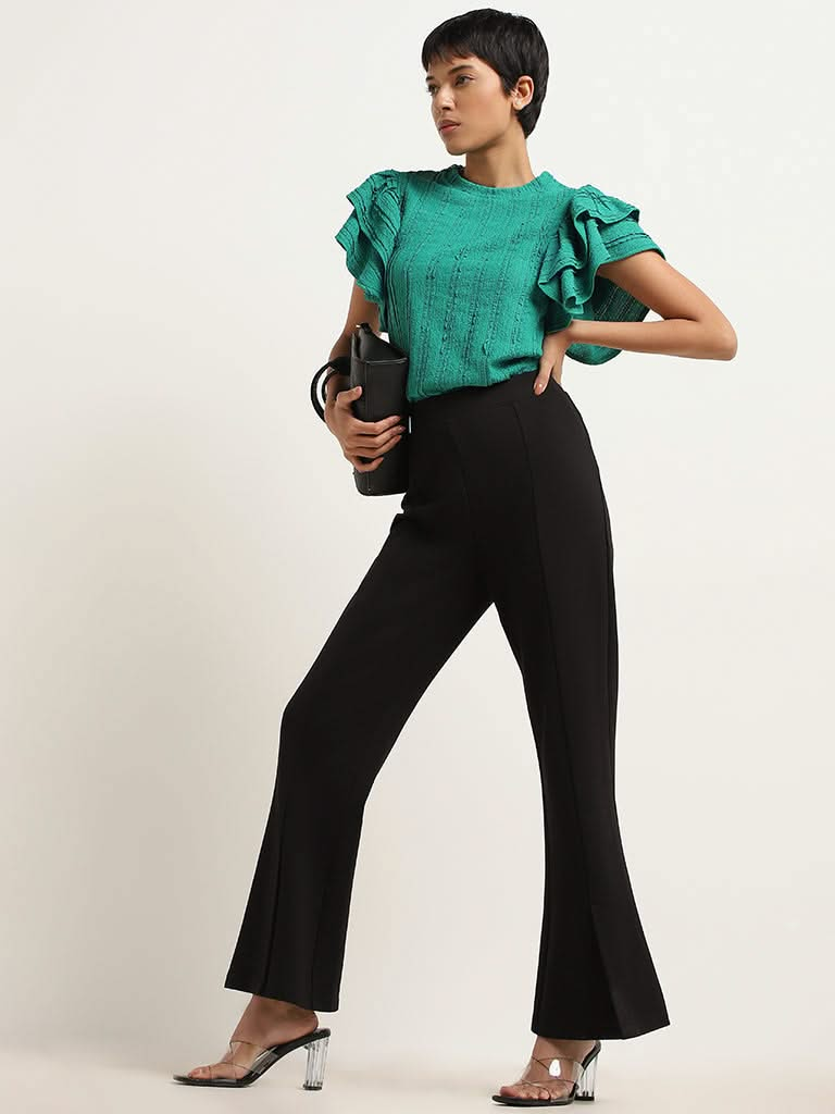 Wardrobe Green Layered Sleeves Top