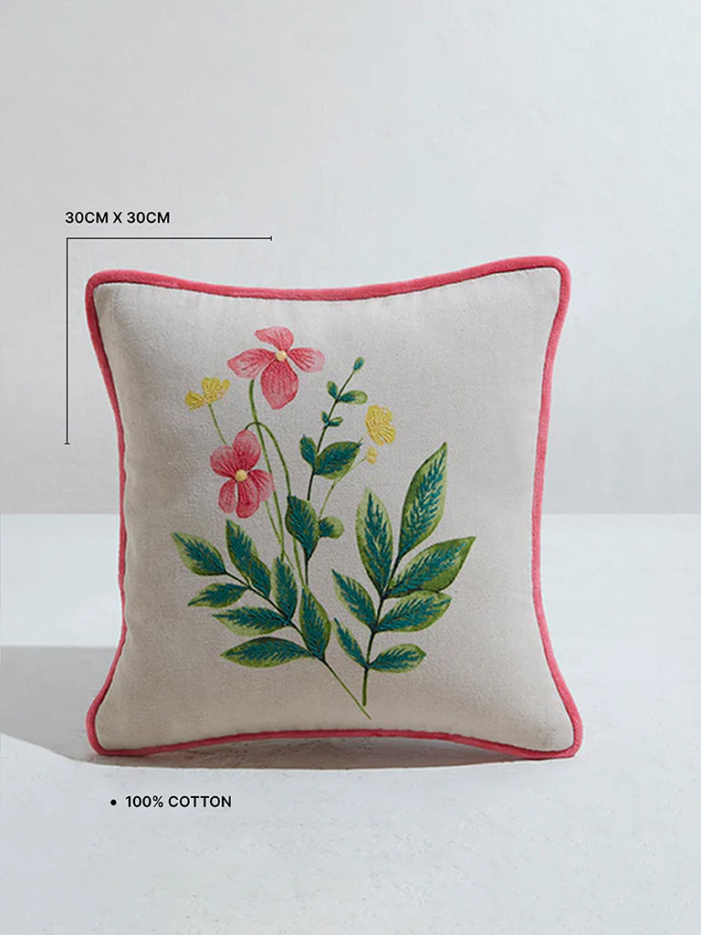 Westside Home Multicolour Floral Printed Cushion Cover