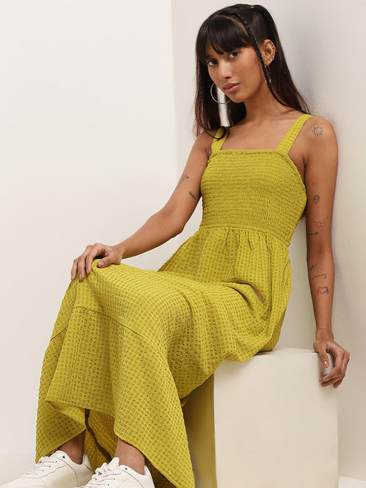 Nuon Green Strappy Maxi Dress