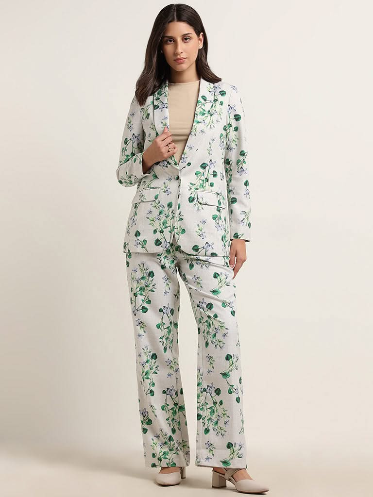 Wardrobe Multicolour Floral Printed Blazer