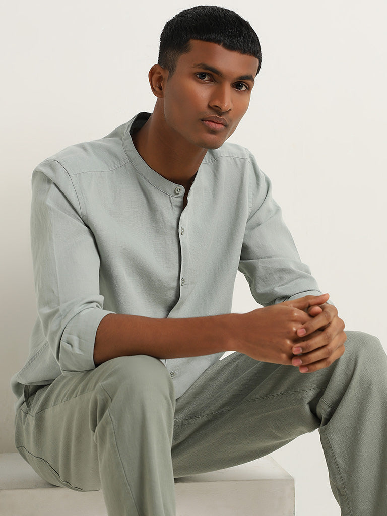 ETA Sage Resort Fit Blended Linen Shirt