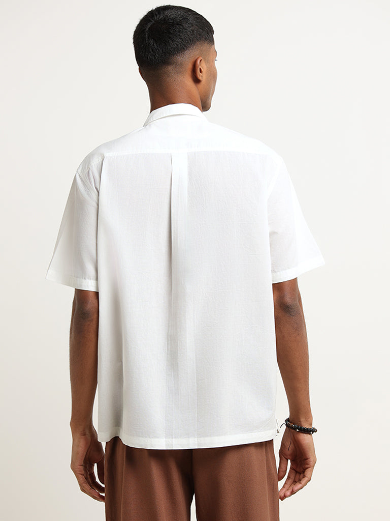 ETA Off-White Cotton Relaxed Fit Shirt