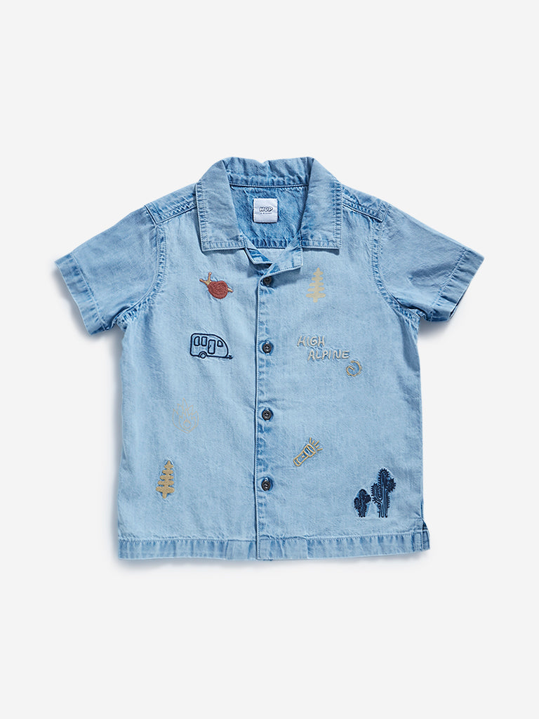 HOP Kids Light Blue Chambray Shirt