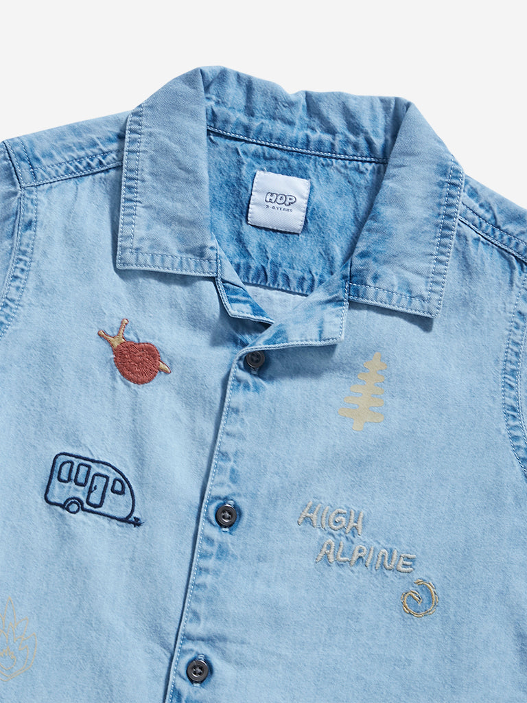 HOP Kids Light Blue Chambray Shirt