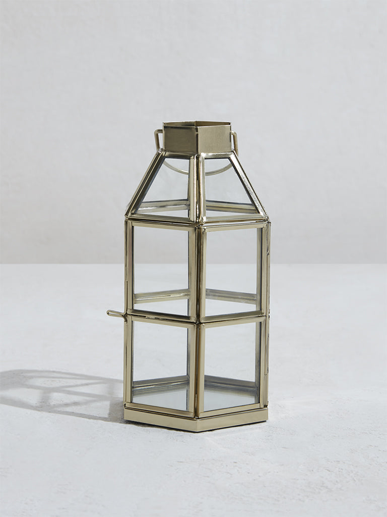 Westside Home Gold Hexagonal Lantern