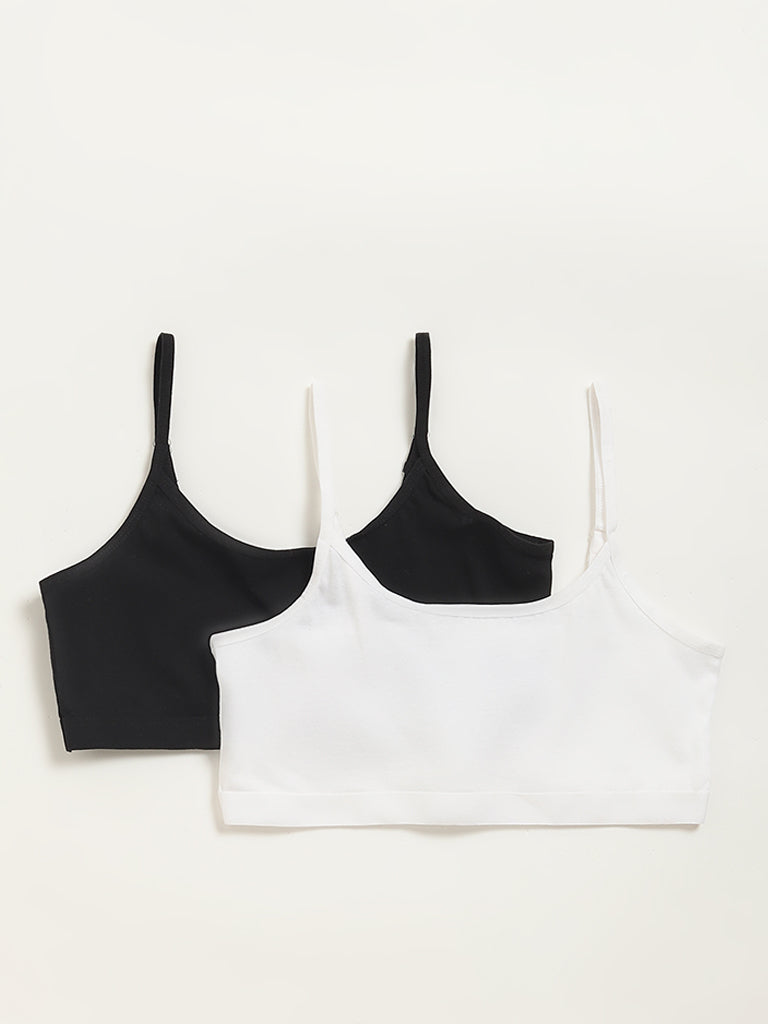 Y&F Kids Black & White Crop Top - Pack of 2