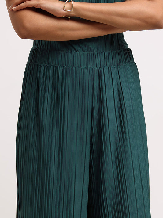 Wardrobe Green Pleated Pants