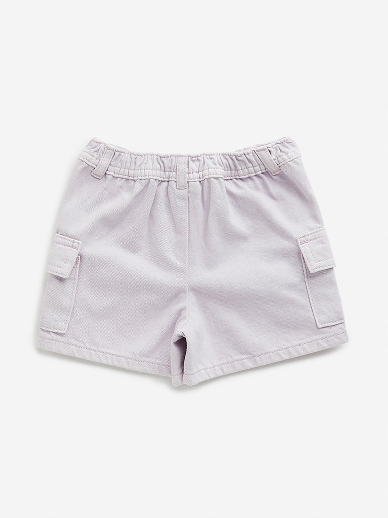 HOP Kids Lilac Cargo-Style Mid Rise Shorts