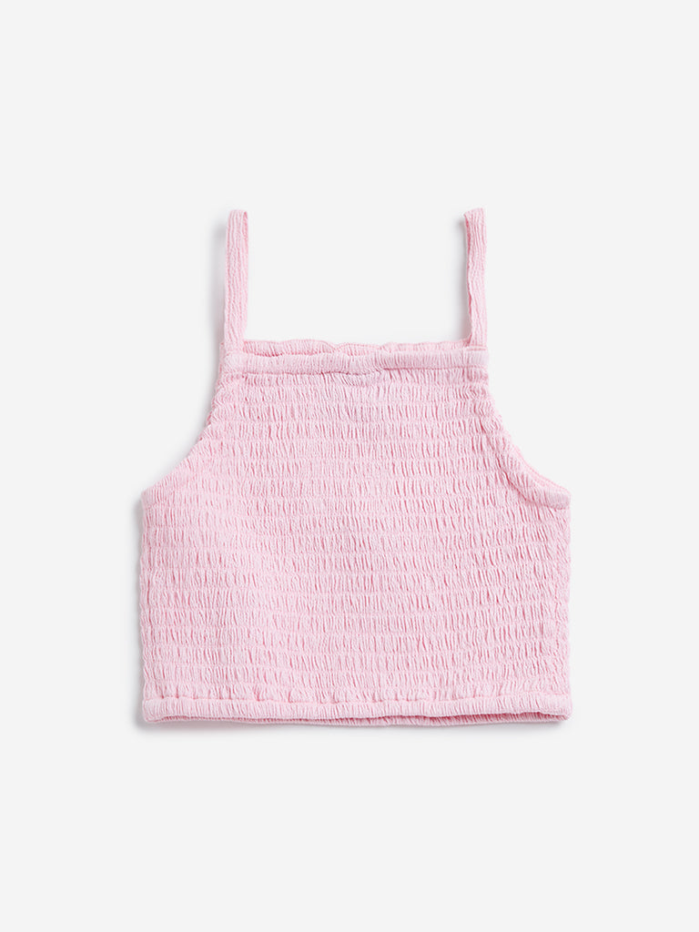 HOP Kids Pink Smocked Top