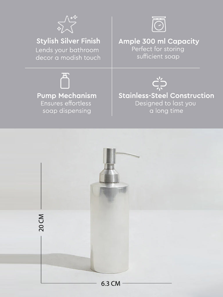 Westside Home Silver Soap Dispenser