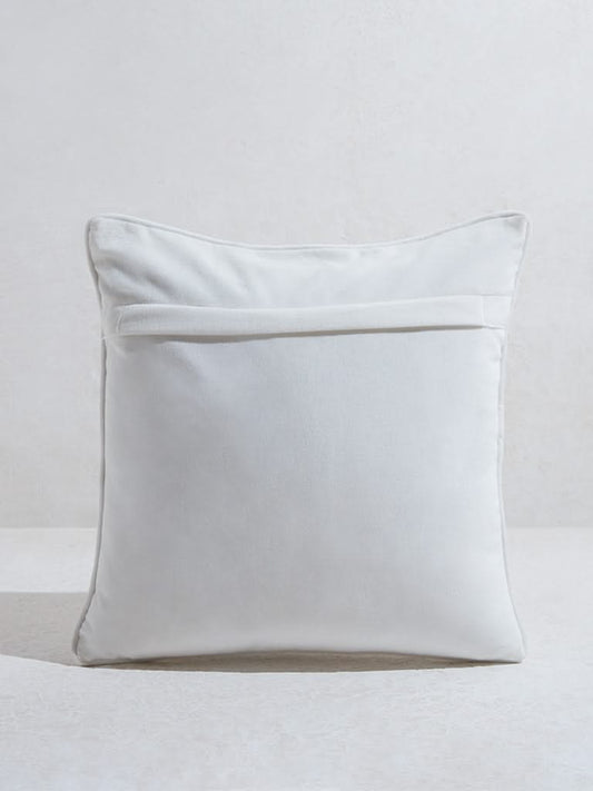 Westside Home Ivory Chevron Design Cushion Cover