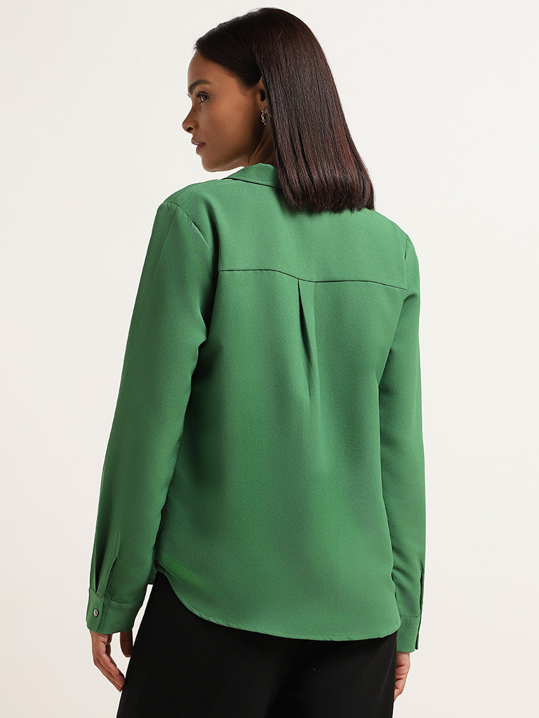 Wardrobe Green Relaxed Fit Shirt