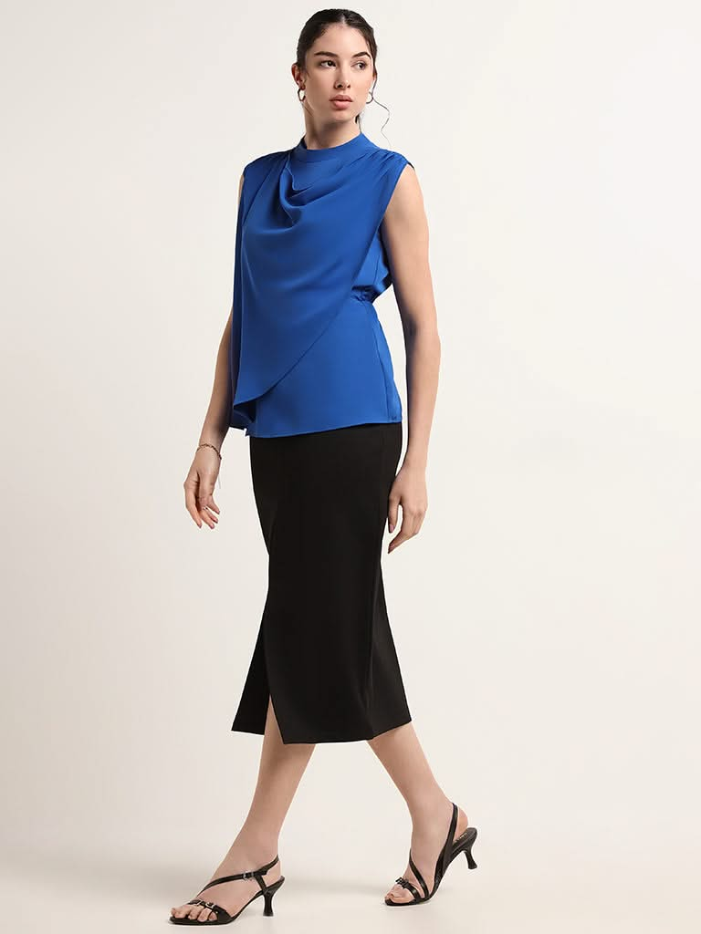 Wardrobe Solid Blue Top