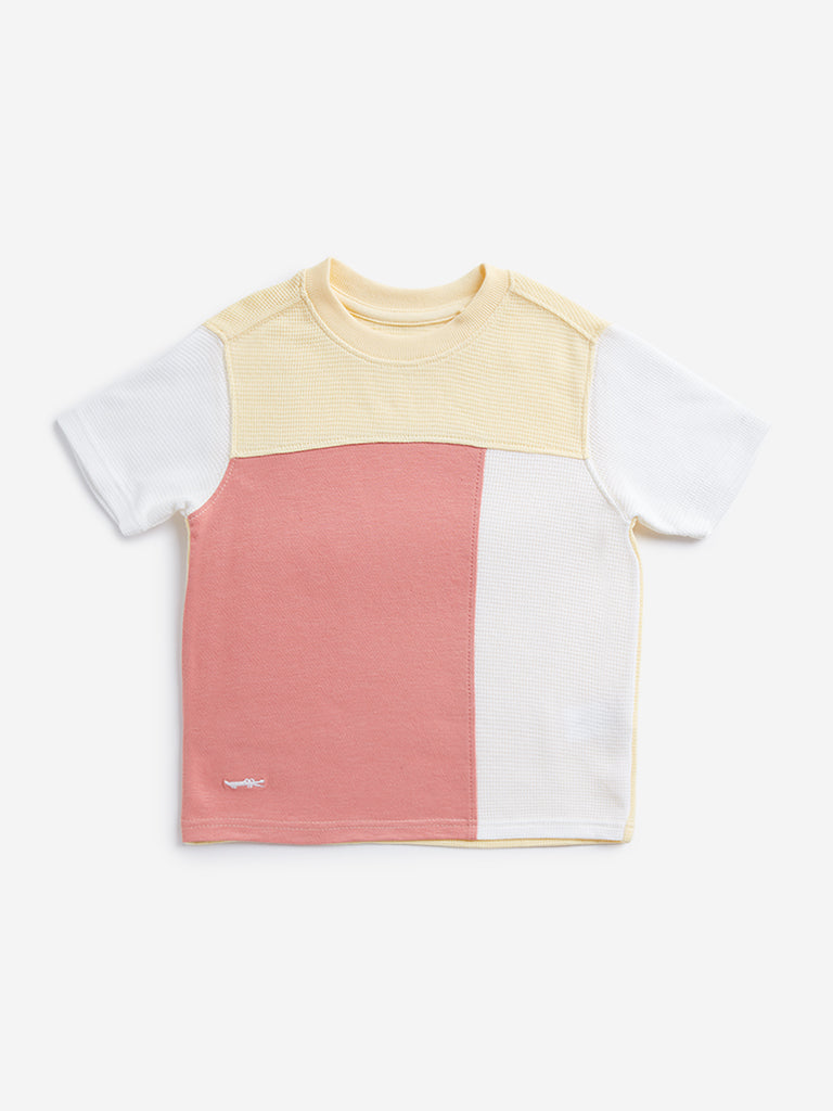 HOP Kids Multicolour Colour blocked T-Shirt