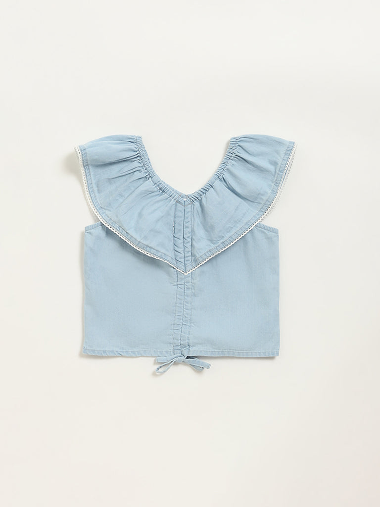 HOP Kids Blue Chambray Top