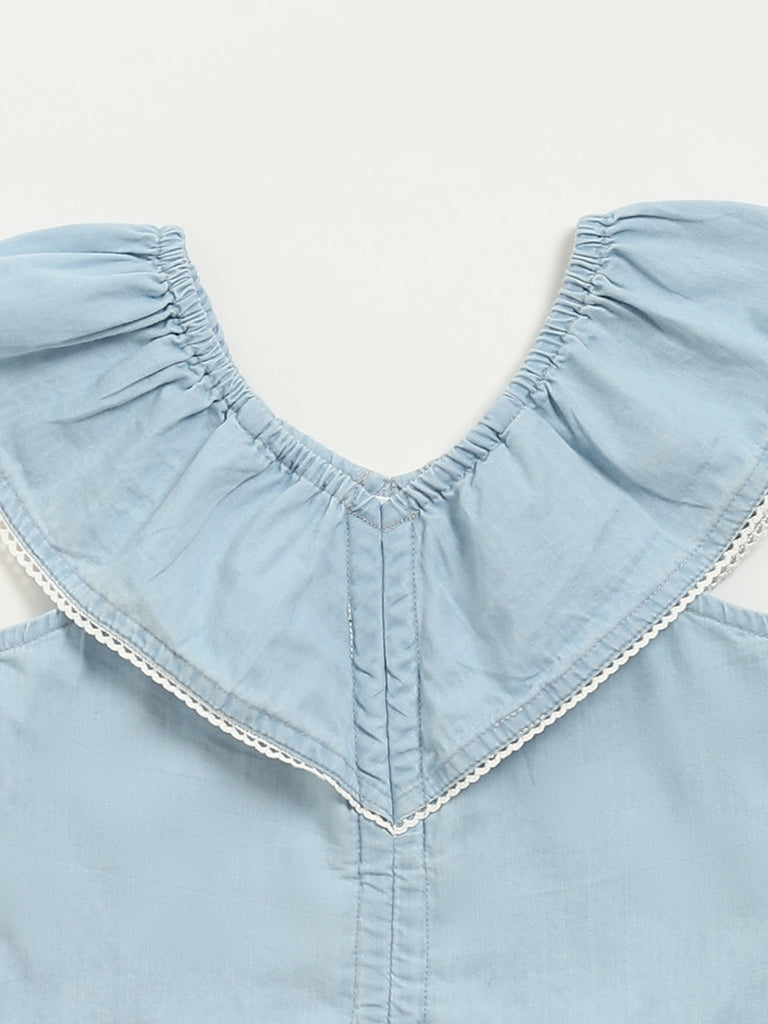 HOP Kids Blue Chambray Top