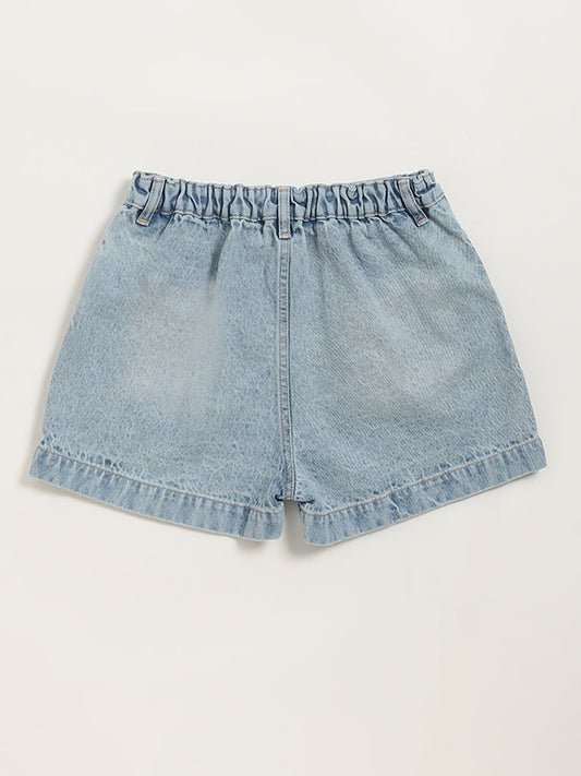 Y&F Kids Light Blue Denim Shorts