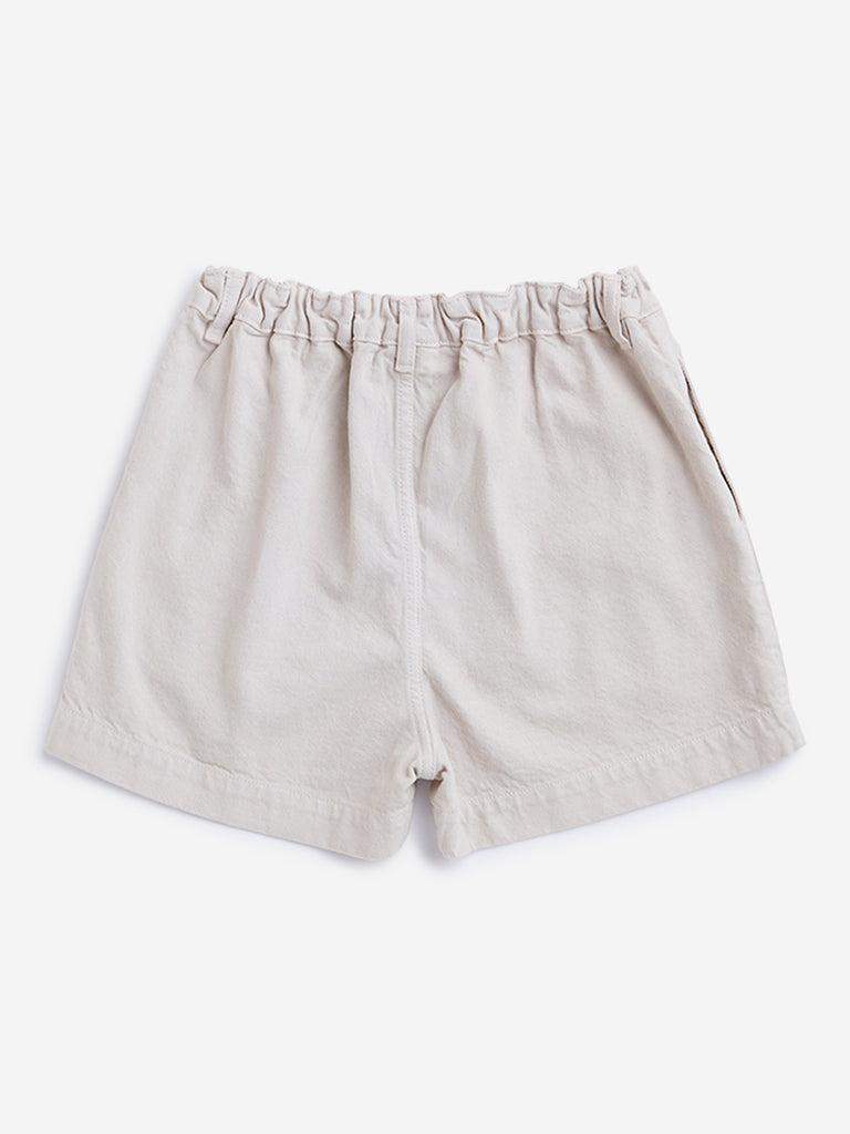 Y&F Kids Light Beige High Rise Shorts