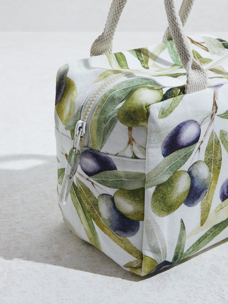 Westside Home Olive Printed Lunch Bag