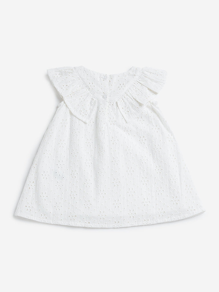 HOP Baby White Schiffli A-Line Dress