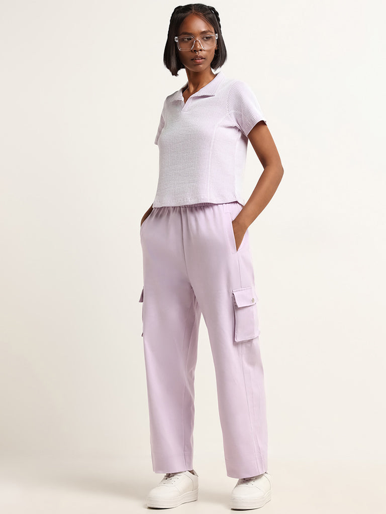 Studiofit Lilac Textured Top