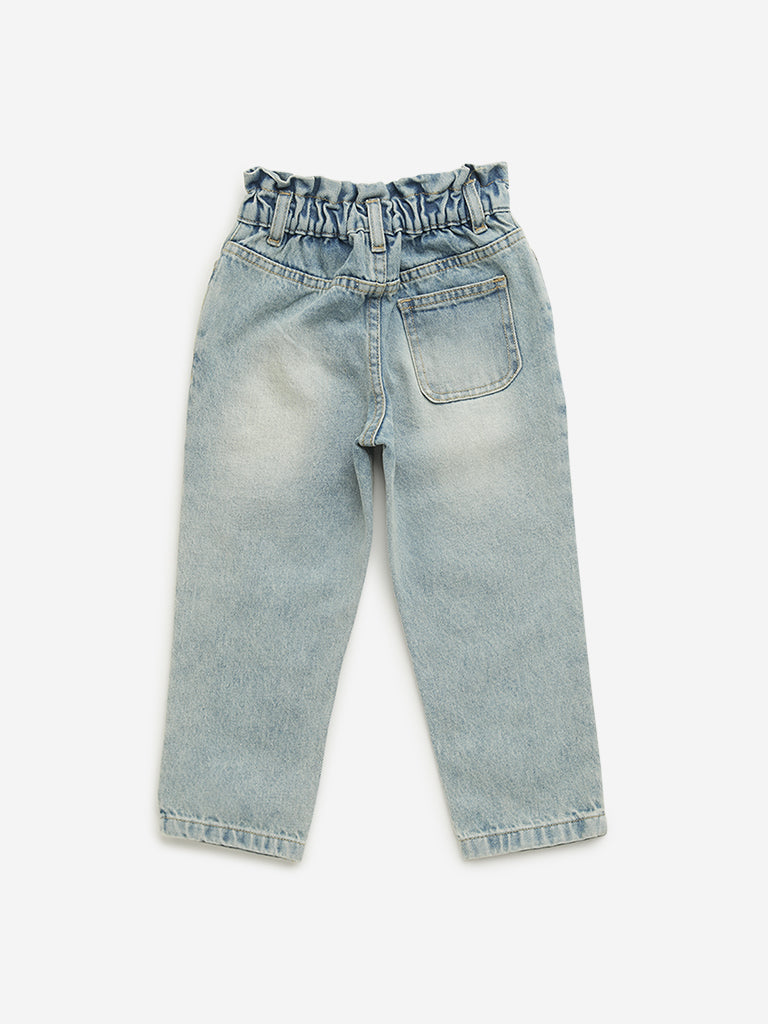 HOP Kids Blue Mid-Rise Relaxed Fit Jeans