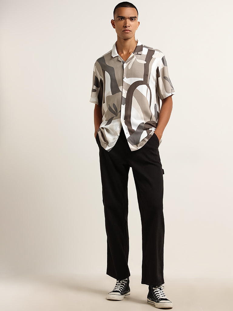 Nuon Multicolour Abstract Print Relaxed-Fit Shirt