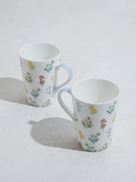 Westside Home Multicolour Floral Devonia Mugs (Set of 2)