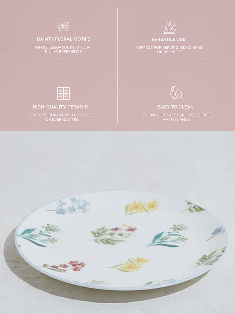 Westside Home Multicolour Floral Printed Side Plate