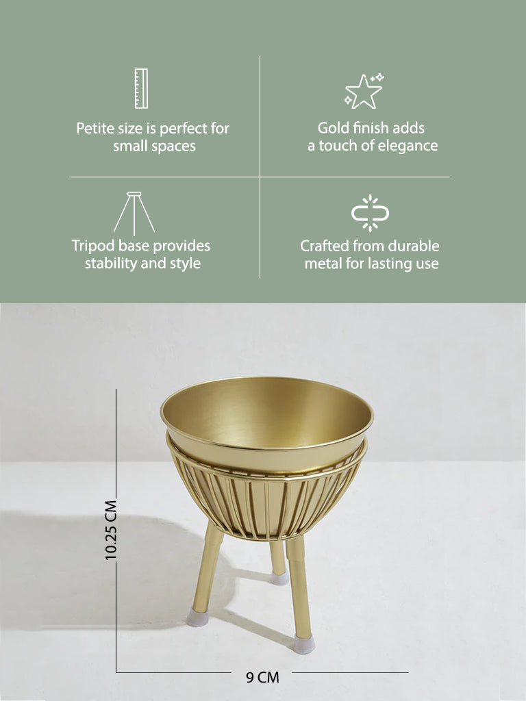 Westside Home Gold Tripod Planter - Small